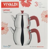 Vivaldi Limon Aile Boy Çaydanlık 3 Parça thumbnail 2