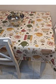 Elyaflı Pvc Muşamba - Desenli Silinebilir Masa Örtüsü ( YEŞİL) thumbnail 4