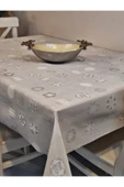 İthal Silinebilir PVC Masa Örtüsü – Kaymaz Tabanlı, Kumaş Görünümlü PVC Masa Örtüs thumbnail 1