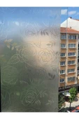 Cam Filmi Kaplama Statik Folyo Buzlu Desenli Duşa Kabin Pencere Ofis Dekorasyon thumbnail 2