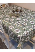 Elyaflı Pvc Muşamba - Desenli Silinebilir Masa Örtüsü ( YEŞİL ) thumbnail 3