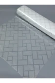 Cam Filmi Kaplama Statik Folyo Buzlu Desenli Duşa Kabin Pencere Ofis Dekorasyon thumbnail 5