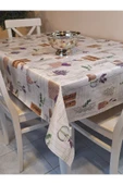Elyaflı Pvc Muşamba - Desenli Silinebilir Masa Örtüsü ( GRİ ) thumbnail 1