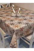 Elyaflı Pvc Muşamba - Desenli Silinebilir Masa Örtüsü ( GRİ ) thumbnail 9