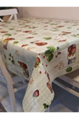 Elyaflı Pvc Muşamba - Desenli Silinebilir Masa Örtüsü ( GRİ ) thumbnail 7