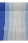 67x100cm Mavi Beyaz Çizğili  Kumaş Balkon Brandası  Kenarları Biye Dikişli thumbnail 3