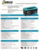 Orbus 12.8 V 200 Ah Lityum Akü thumbnail 2