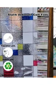 Cam Filmi Kaplama Statik Folyo  Buzlu Desenli Duşa Kabin Pencere Ofis Dekorasyon thumbnail 4