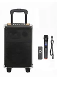Hepu Hp-904 Partybox Bluetooth Hoparlör 12 Woofer 40W Güç 1 Kablosuz Mikrofon Kumanda thumbnail 4