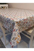 Elyaflı Pvc Muşamba - Desenli Silinebilir Masa Örtüsü ( Kahve ) thumbnail 7