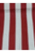 67x150cm Kırmızı Beyaz Çizgili Kumaş Balkon Brandası thumbnail 3