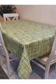 Elyaflı Pvc Muşamba - Desenli Silinebilir Masa Örtüsü ( YEŞİL ) thumbnail 5