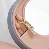 Aynalı Taşınabilir Takı Kutusu | Kadın Makyaj&aksesuar Düzenleyici Pembe Mor Kurdele thumbnail 7