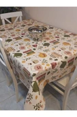 Elyaflı Pvc Muşamba - Desenli Silinebilir Masa Örtüsü ( YEŞİL) thumbnail 2