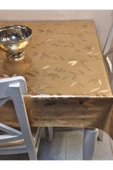 GOLD  PARLAK SİLİNEBİLİR MASA ÖRTÜSÜ - ELYAFLI PVC MUŞAMBA thumbnail 4