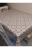 Elyaflı Pvc Muşamba - Desenli Silinebilir Masa Örtüsü ( Kahve ) thumbnail 9