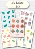 Utterly Good Bahar Temalı 5'li Sticker  Bullet Journal  Notebook  Ajanda  Scrapbook Için Uygun Set thumbnail 1