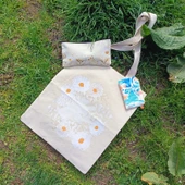 Utterly Good Papatyalı Bez Çanta Seti  Roller Kalem Hediyeli  Bez Çanta  Bez Kalemlik  Bez Cüzdan thumbnail 1