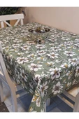 Elyaflı Pvc Muşamba - Desenli Silinebilir Masa Örtüsü ( YEŞİL ) thumbnail 2