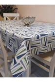 Elyaflı Pvc Muşamba Desenli Silinebilir Masa Örtüsü Yeşi?l thumbnail 1