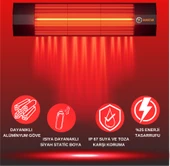 SUNSTAR DIŞ MEKAN HALOJEN ELEKTİRİKLİ SOBA İNFRARED ISITICI 4000W thumbnail 3