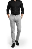 DeepSEA Erkek Likralı Gofre Kumaş Beli Lastikli İpli Slim Fit Günlük Pantolon 2600650 thumbnail 5