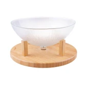 Bambum Kuga Cam Kapaklı Ayaklı Kek Fanusu 30 Cm thumbnail 2