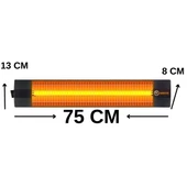 SUNSTAR INFRARED İÇ MEKAN ISITICI ELEKTİRİKLİ SOBA TERMOSTATLI 2500W thumbnail 2