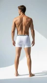 Erkek 6’lı Boxer Seti – Beyaz Renk Esnek Bel Lastikli thumbnail 3