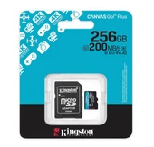 Kingston 256GB mSDXC CanvasGo+ 200MB SDCG4/256GB thumbnail 1