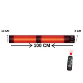 SUNSTAR DIŞ MEKAN HALOJEN ELEKTİRİKLİ SOBA İNFRARED ISITICI 4000W KUMANDALI thumbnail 2