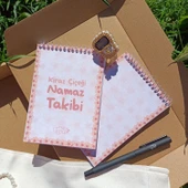 Utterly Good Kiraz Çiçeği Namaz Takibi Manevi Koleksiyon Seti  Defter  Kalem  Zikirmatik  Tespih  Bez Çanta Hediyeli thumbnail 3