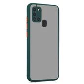 Galaxy A21S Kılıf Zore Hux Düğme ve Kapak Zıt Renk Kılıf thumbnail 8