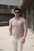 Erkek çizgi Desenli Gömlek thumbnail 4