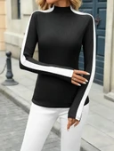 Kadın Uzun Kollu Balıkçı Yaka Kaşkorse Bluz thumbnail 2