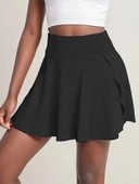 Kadın Yüksek Bel Cepli Sandy Short Etek thumbnail 6