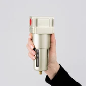 Yüksek Kapasite 1" Pnömatik Hava Filtresi Su Tutucu Nem Ayırıcı Kompresör Hat Temizleme Cihazı thumbnail 2