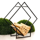 Metal Odunluk Sepet / Şömine & Soba Odunluk / Modern Tasarım thumbnail 2