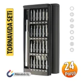 Hassas Mıknatıslı Mini 24 Parça Tornavida Seti Bilgisayar Telefon Elektronik Tamiri İçin İdeal thumbnail 1