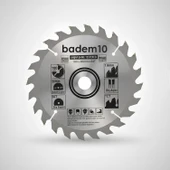Metalik Gri Dayanıklı TCT 180mm 20mm 24T Sunta Ahşap Medefe Daire Testere Bıçağı thumbnail 1