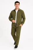 Erkek Kadife Oversize Takım – Gömlek Ve Pantolon İkili et Füme Corduroy Şıklığı, Rahat Ve Zarif Duruş Yumuşak Dokulu Kad thumbnail 2