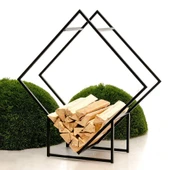 Metal Odunluk Sepet / Şömine & Soba Odunluk / Modern Tasarım thumbnail 1