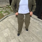 Erkek Kadife Oversize Takım – Gömlek Ve Pantolon İkili et Füme Corduroy Şıklığı, Rahat Ve Zarif Duruş Yumuşak Dokulu Kad thumbnail 4