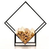 Metal Odunluk Sepet / Şömine & Soba Odunluk / Modern Tasarım thumbnail 3