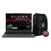 Game Garaj Slayer R7T-5050 C2 AMD Ryzen 7 8840HX 32GB RAM 1TB SSD RTX5050 16" QHD+ 180Hz IPS FreeDOS Gaming Laptop thumbnail 1