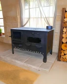 Altaş Şehzade Geniş Camlı Karadeniz Kuzinesi Fırınlı Soba thumbnail 1