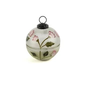 Mikasa Moor Beyaz Cam Çiçek Des Top Mum 9x10cm thumbnail 1