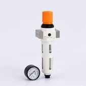 Yüksek Kapasite 1/4'' Filtre Regülatör Pnömatik Hava Temizleme Basınç Ayar Cihazı Kompresör thumbnail 4