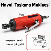 Kompresör Uyumlu Havalı Kalıpçı Taşlama Makinesi Jak Girişli 0.3 HP 25000 Rpm 6.5 Bar 1/4" 6 mm Pens thumbnail 1