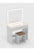 BAGAX Led Işıklı Makyaj Masası Seti Tabure Ve Ayna Dahildir Tek Çekmeceli 24001 thumbnail 7